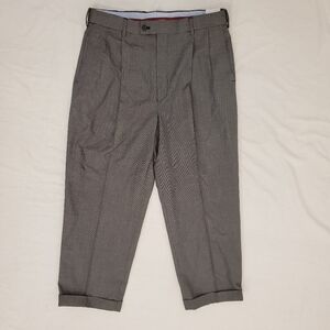 Louis Raphael black & white tick weave dress pants men's 33/27